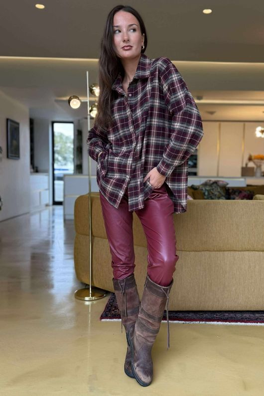 Wax Magic Trousers Burgundy